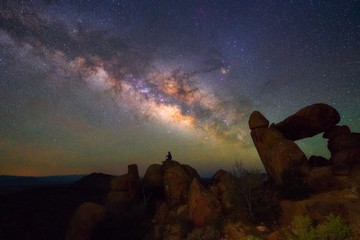 Wall Mural - Milky way at Big Bend National Park