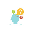 © hanss - Concept of person thinking about a question. Brainstorming icon
