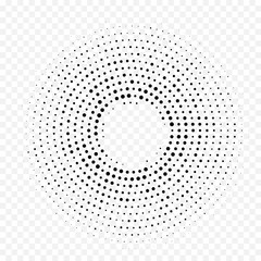 Wall Mural - Halftone circle dot pattern background. Vector seamless abstract dotted circular backdrop. White halftone minimal gradient with simple trendy graphic texture for technology interior design decor