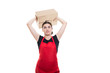 © Catalin Pop - Angry seller girl throwing a cardboard box