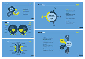 Wall Mural - five finance slide templates set