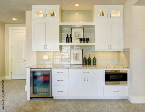 Family Room Design With Wet Bar Nook Buy This Stock Photo And