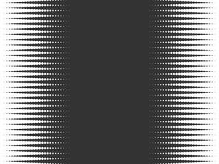 Poster - Abstract vector halftone texture of grey dots in linear arrangement on white background. Two side vertical gradient.