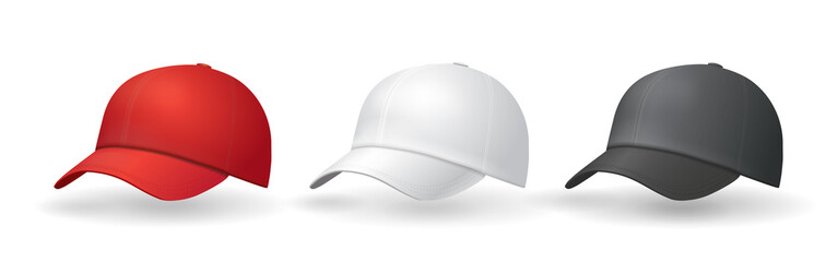 Wall Mural - Baseball hats templates Uniform cap