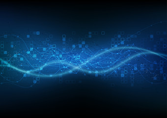 Wall Mural - vector background abstract technology communication data science