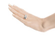© PixlMakr - Woman's left hand with platin wedding ring