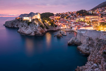 Festung Lovrijenac In Dubrovnik Nach Sonnenuntergang