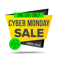 Sticker - Cyber Monday Sale Banner Vector. Discount Banner. Monday Sale Banner Tag. November Online Sales Concept. Cyber Price Tag Label. Super Sale Flyer. Isolated Illustration