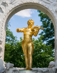 Johann Strauss statue  in Vienna, Austria