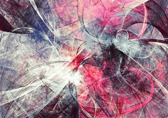 Wall Mural - Artistic color motion composition. Abstract beautiful pink and grey background. Modern futuristic cool painting texture. Fractal artwork for creative graphic design