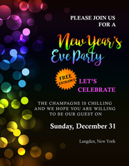 Wall Mural - New Year party invitation