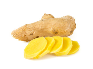 Poster - fresh ginger isolated on white