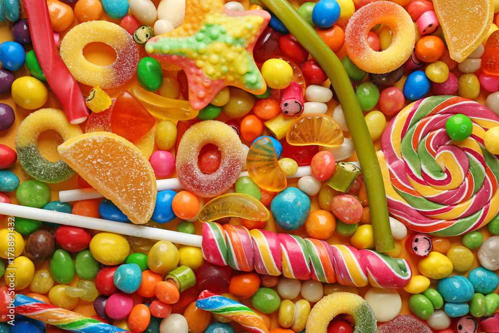 Colorful candies, closeup