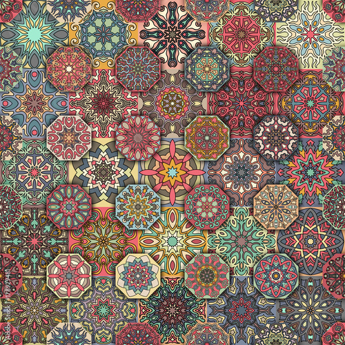 Cotton fabric Jednolity wzór. Vintage elementy dekoracyjne. Ręcznie rysowane tła. Islam, arabski, indyjski, otomańskimi motywami. Idealna do drukowania na tkaniny lub papieru.