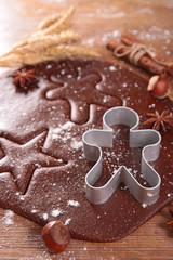 Poster - gingerbread dough with mold