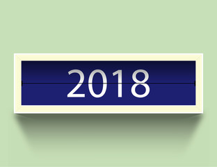 Wall Mural - calendar 2018. countdown timer 2018 year and with shadow. vector illustration