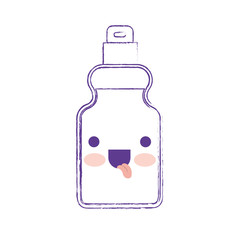 Wall Mural - kawaii detergent bottle in purple blurred silhouette