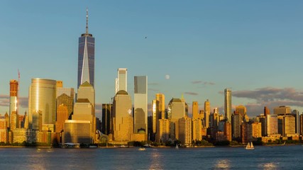 Wall Mural - Lower Manhattan at Golden Hour time-lapse
