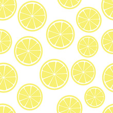 Lemon Slices Seamless Pattern