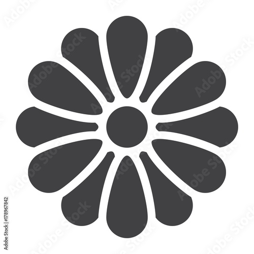 Flower Glyph Icon Web And Mobile Wallpaper Sign Vector Graphics
