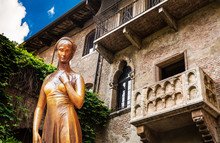 A Collage Of A Bronze Statue Of Juliet And A Balcony Juliet Verona Italy