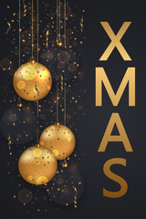 Wall Mural - vector modern christmas or 2018 happy new year winter holiday invitation card