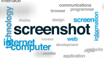 Wall Mural - screenshot animated word cloud, text design animation.
