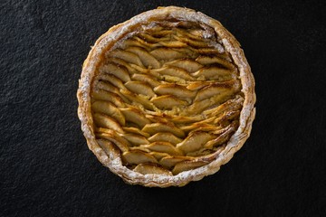 Close-up of apple tart