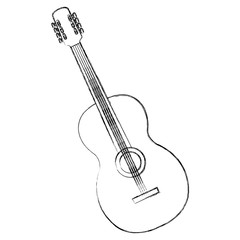 Poster - guitar instrument isolated icon