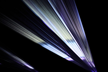 Colorful light beam from a video projection