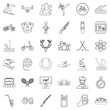 © ylivdesign - Hobby icons set, outline style