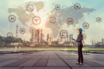 Aufkleber - Industry and network concept.