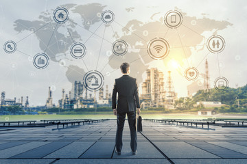 Aufkleber - Industry and network concept.