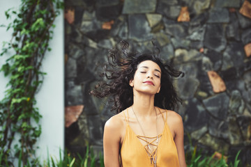 Wall Mural - Enjoying wind