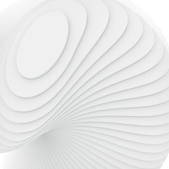 Poster - White stripe pattern futuristic background. 3d render illustration