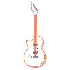 Poster - electric guitar instrument isolated icon vector illustration design