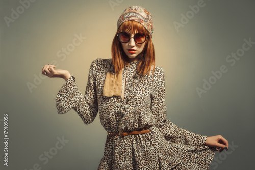 Sixties Retro Hippy Chick Poster Mural XXL