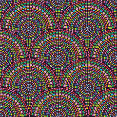  Seamless mosaic pattern with circles