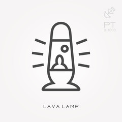 Wall Mural - Line icon lava lamp