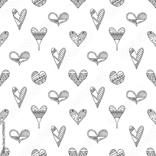 wektor-recznie-rysowane-wzor-dekoracyjne-stylizowane-dziecinne-serca-doodle-stylu-plemiennych-ilustracji-graficznych-slodkie-strony-rysunku-seria-doodle-kreskowki-szkic-ilustracji