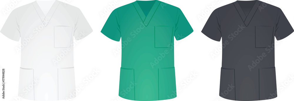 Medical uniform. vector illustration - obrazy, fototapety, plakaty 
