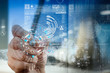 © everythingpossible - businessman hand working with modern technology and digital layer effect as business strategy concept with VR diagram