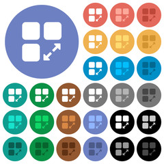 Sticker - Extend component round flat multi colored icons