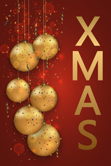 Wall Mural - vector modern christmas or 2018 happy new year winter holiday invitation card background.