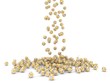 falling golden lottery balls. 3d illustration