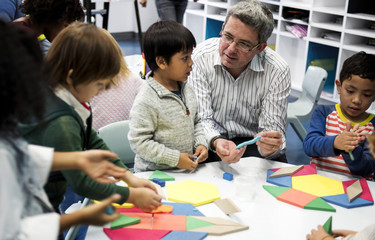 Happy kids at elementary school