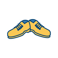 Sticker - Male shoes footwear icon vector illustration graphic design