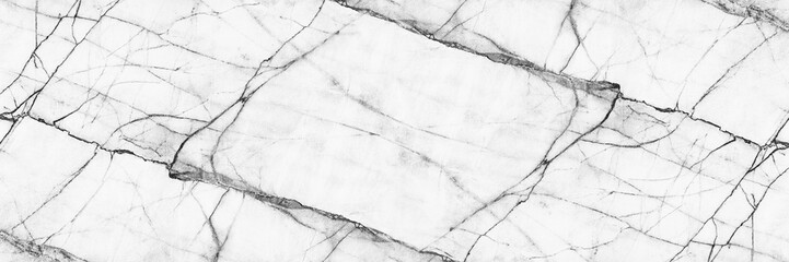 Poster - horizontal elegant white marble texture for pattern and background