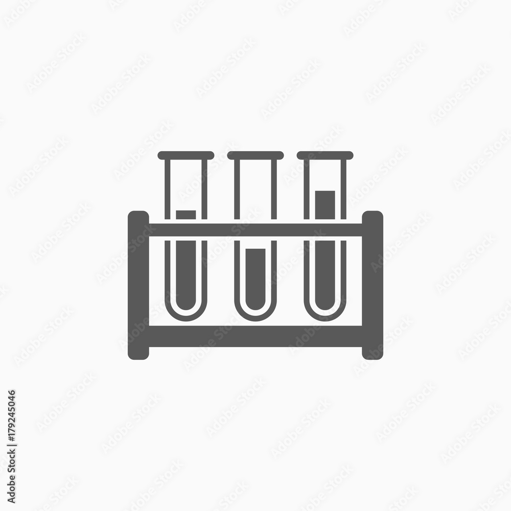 Probe Rohr Icon Stock-Vektorgrafik „test tube icon, laboratory vector, test tube rack ...