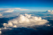 blue sky with the clouds from the plane view